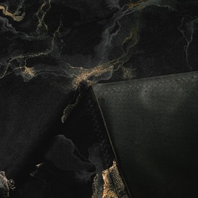 Biante Veľký zamatový obdĺžnikový obrus Isabela IBL-021 Zlatý/dymový mramor na čiernom 180x240 cm