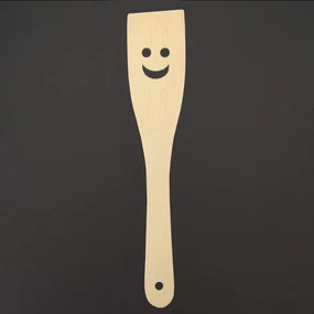 AMADEA Drevená obracačka s tvárou, masívne drevo, 28 cm