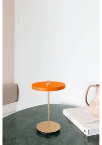 Oranžová LED stolová lampa so stmievačom s kovovým tienidlom (výška 31 cm) Asteria Move – UMAGE