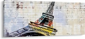 Obraz - Digitálne umenie Eiffelovej veže (120x50 cm)