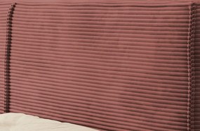 Posteľ Inez 180x200 cm, terracota štruktúrovaná látka