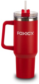 Foxigy Termohrnček do auta so slamkou 1200 ml Cherry