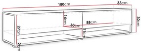 Závesná TV skrinka Adenuk 140 MDF (biela + biela vlna) (s LED RGB osvetlením). Vlastná spoľahlivá doprava až k Vám domov. 1106327