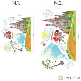 Nálepka na stenu - Rytier a Hradná