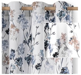 Biely/svetlomodrý dimout záves 135x250 cm Solkone – Restilo