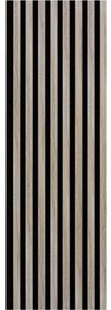 Akustické dekoračné panely, dub sonoma 3D lamely na filcovom podklade, rozmer 270 x 40 cm, IMPOL TRADE