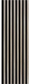 Akustické dekoračné panely, dub sonoma 3D lamely na filcovom podklade, rozmer 270 x 40 cm, IMPOL TRADE