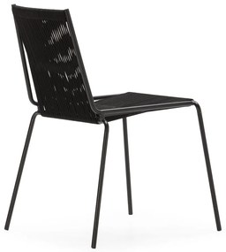 Čierne kovové stohovateľné jedálenské stoličky v súprave 2 ks Emily – Marckeric