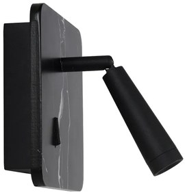 Lucide 77282/03/30 - LED Nástenné bodové svietidlo OREGON LED/4W/230V USB čierna