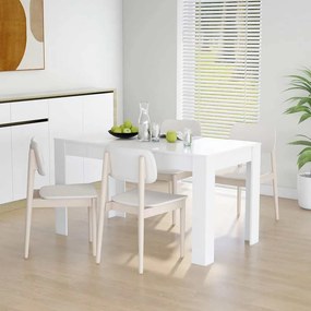vidaXL Jedálenský stolík biely 140x74,5x76 cm kompozitné drevo