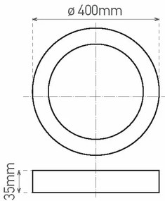 LED Stropné svietidlo FENIX LED/32W/230V 3800K pr. 40 cm snehovo biela