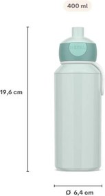 Svetlozelená plastová detská fľaša 400 ml Little Farm by Little Dutch – Mepal