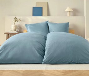 Džersejová posteľná bielizeň, modrá, štandardná veľkosť