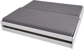 Sconto Posteľ s výsuvným lôžkom TRULA biela, 90x200 cm