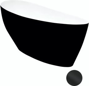 Besco Voľne stojaca vaňa z liateho mramoru Keya BW Matt 165x70 BESCO-Typ výpuste: Click-Clack s vrchným čistením, grafit, BESCO-Rozmery: 163,5x70,5, …