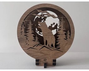 Li-Go 23574/DUB2 - LED Stmievateľná stolová dekorácia LED/12W/230V 20x22 cm dub