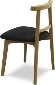 Čierna jedálenská stolička z masívneho dreva Ohelo – Makamii