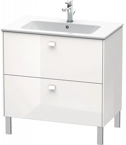 DURAVIT Brioso stojaca skrinka pod umývadielko na nožičkách, 2 zásuvky, 820 x 479 x 835 mm, biela vysoký lesk, BR440202222