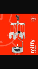 Pluto Design Rotujúci svietnik Silver Miffy