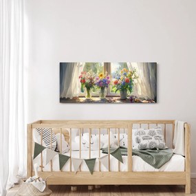 Obraz - Kytica pri okne (120x50 cm)