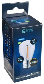 Dekoračná LED žiarovka E27 teplá 2700k 0,5w 40 lm