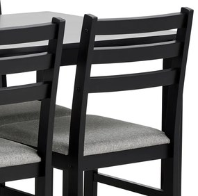 Jídelní set Alicante černý/šedý