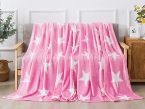 XPOSE® Mikroplyšová deka LÝDIE - ružová 200x220 cm