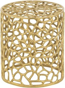 Stolička Cylinder v zlatej farbe Coffee Raw – 34*34*38 cm