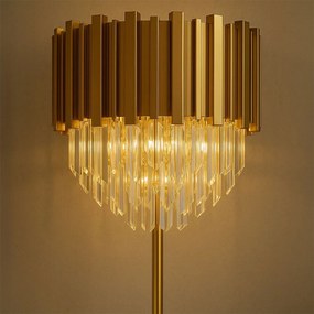 Toolight Toolight, voľne stojace svietidlo 3xE14, APP1717-3F, zlatá, OSW-04339