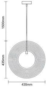 Drevený luster na lane 1xE27/60W/230V pr. 43,5 cm masív/dyha/buk/kaučukovník