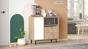 Skrinka na mikrovlnku Houseland Royce 01 dub Castello/biela