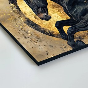 DUBLEZ | Drevený obraz koňa - Cválajúci mustang