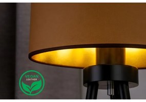 Duolla - Stolná lampa OVAL VEGAN 1xE27/15W/230V pr. 30 cm hnedá