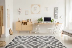 Koberec MUNDO D7461 romby 3D outdoor sivý / béžový