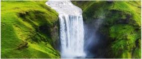Obraz - Vodopád Skogafoss (120x50 cm)