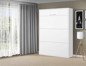 Nabytekmorava Sklápacia posteľ VS 1054 P - 200x140 cm A nosnosť postele: štandardná nosnosť, farba lamina: orech/biele dvere
