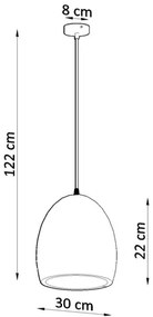 Luster na lanku FLAWIUSZ 1xE27/60W/230V