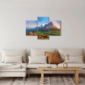 Obraz dúhy nad skaliskami (90x60 cm)