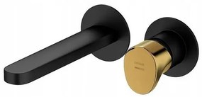 Cersanit Inverto - podomietková umývadlová batéria, čierna-zlatá, S951-296
