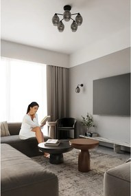 Čierne nástenné svietidlo ø 25 cm Garten – Sollux