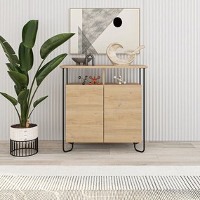 Skrinka v dekore duba v prírodnej farbe 80x80 cm Dilly – Marckeric