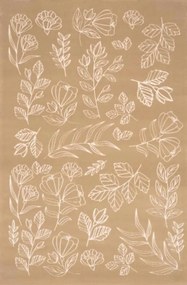 Koberec Agnella Agnus Herbarium tmavobéžový