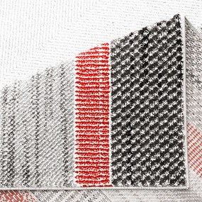 Dekorstudio Moderný koberec MODA SOFT sivo červený 1142 Rozmer koberca: 80x150cm