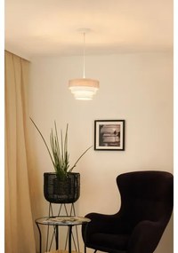 Brilagi - Luster na lanku ALASKA LUNETA 1xE27/15W/230V pr. 25 cm šedá/krémová