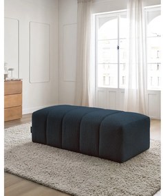 Tmavomodrá podnožka z textílie buklé Annecy – Bobochic Paris