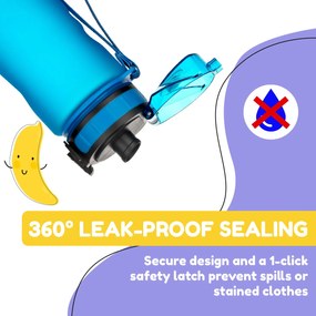 Klarstein Schmatzfatz, fľaša na pitie, športová fľaša, 500 ml, 24 cm, Tritan