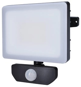 SOLIGHT LED reflektor Quick so sensorom, 30W, 2550lm, 4000K, IP65, čierny