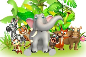 Obraz zvieratká z džungle - 90x60