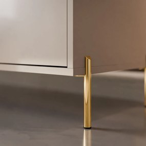 KOMODA ALWIN KAŠMÍR VYSOKÝ LESK 154 cm ZLATÉ NOŽIČKY 14 cm