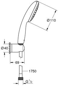 GROHE 27944001 - Sprchová súprava VITALIO START 110 110 mm lesklý chróm
